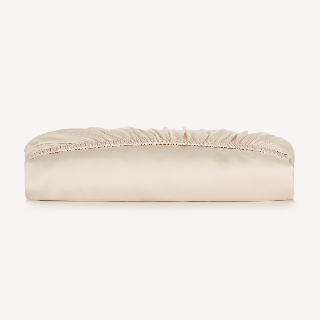 Bedding Set with Fitted Sheet and Two Pillowcases - Bedroom - Champagne - Oaksoho
