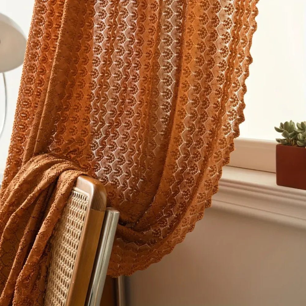 Boho - Style Crochet Curtain for Living and Bedrooms - Curtains & Drapes - 100 × 150 cm - Oaksoho