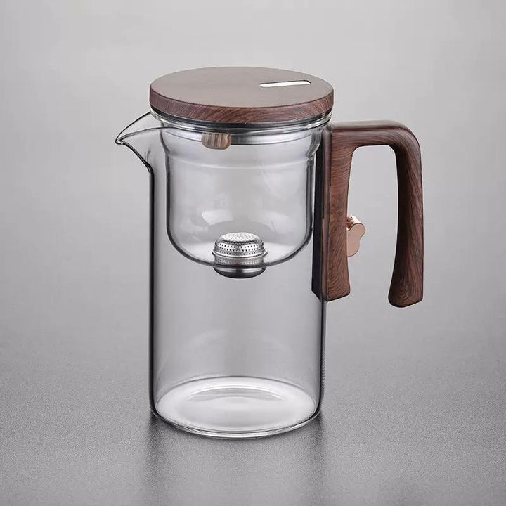 Borosilicate Teapot with Stainless Steel Infuser and Natural Wood Handle - Teapot - 550 ml - Oaksoho