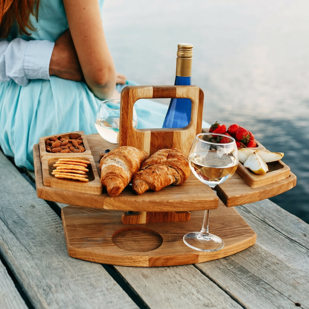 Caddy – Wine & Aperitif Table for Outdoor Use - Picknicktisch - Oaksoho