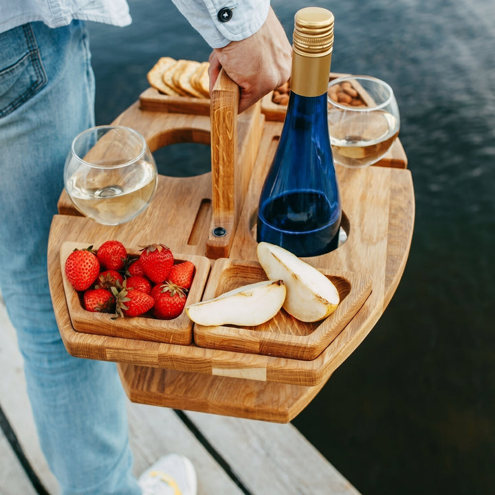 Caddy – Wine & Aperitif Table for Outdoor Use - Picknicktisch - Oaksoho