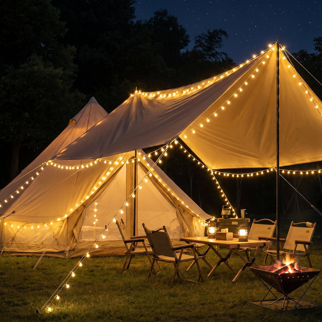 Camping Light with Retractable LED String Lights - Camping Light - Oaksoho