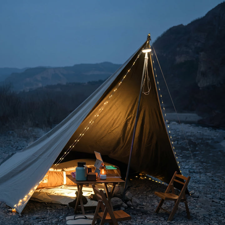 Camping Light with Retractable LED String Lights - Camping Light - Oaksoho