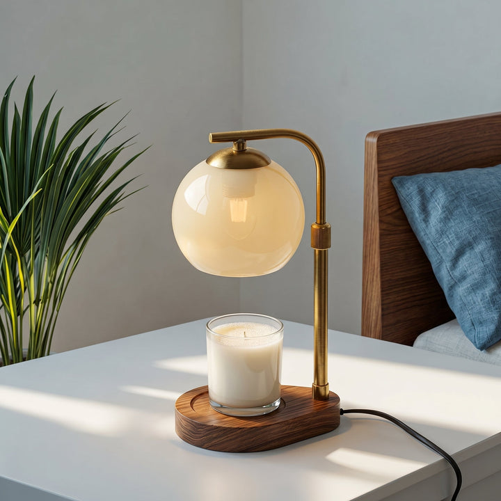 Candle Warmer Lamp in Modern Design - Candle Warmer - Beige - Oaksoho