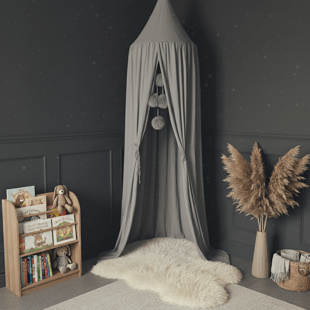 Canopy Tent for Children's Room - Canopy - Grey - Oaksoho