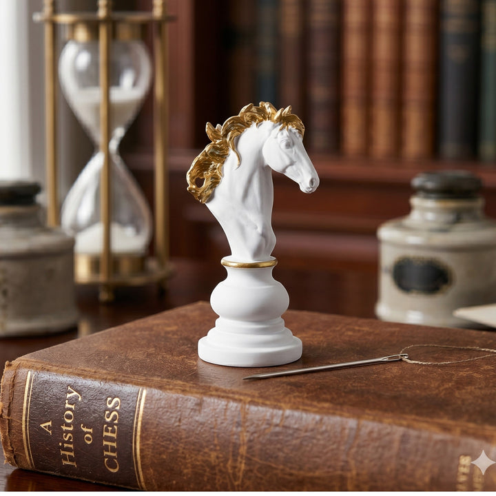 Chess Piece Decorative Sculpture - Sculpture - White Knight - Oaksoho