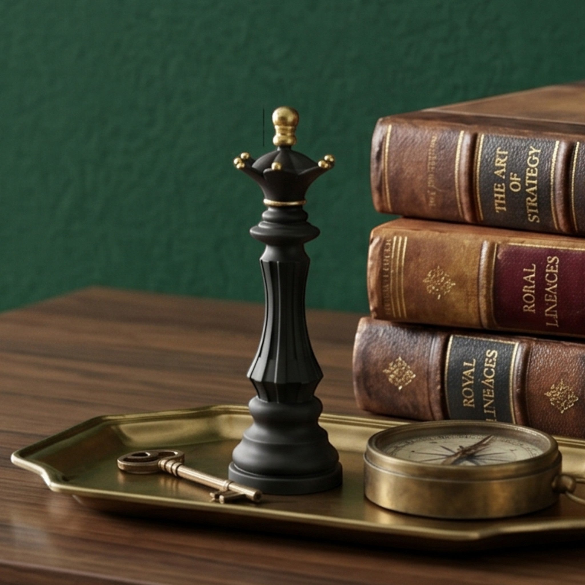 Chess Piece Decorative Sculpture - Sculpture - Black Queen - Oaksoho