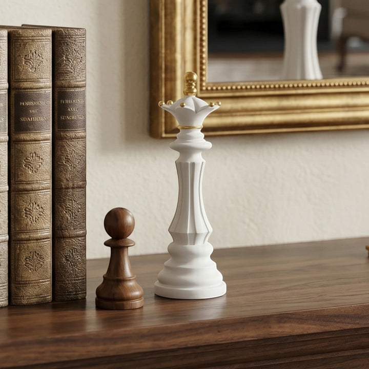Chess Piece Decorative Sculpture - Sculpture - White Queen - Oaksoho