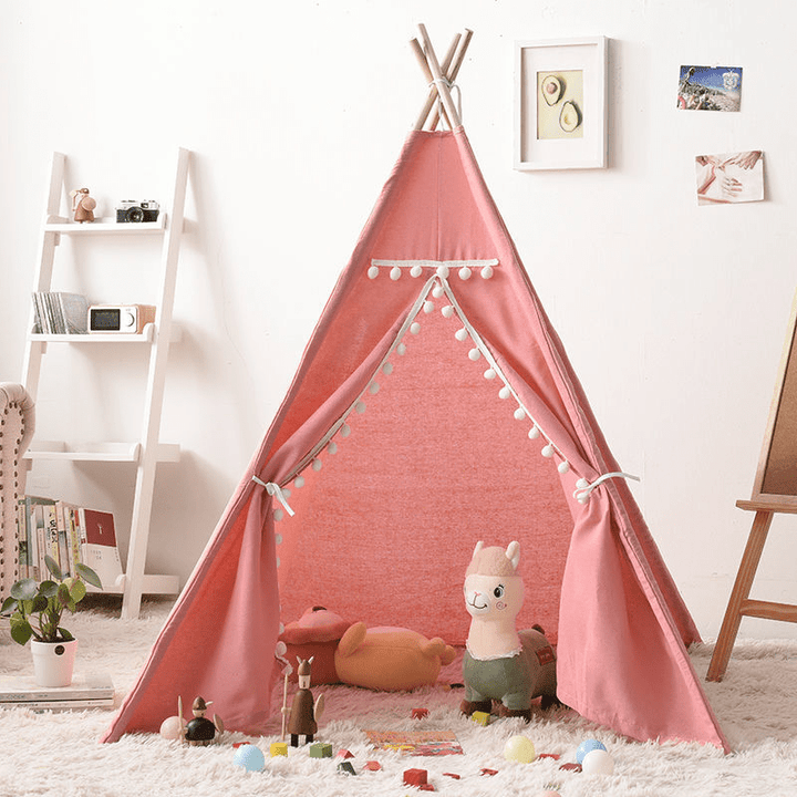 Children's teepee tent for indoor and outdoor use - Tipi Tent - Pink - Oaksoho