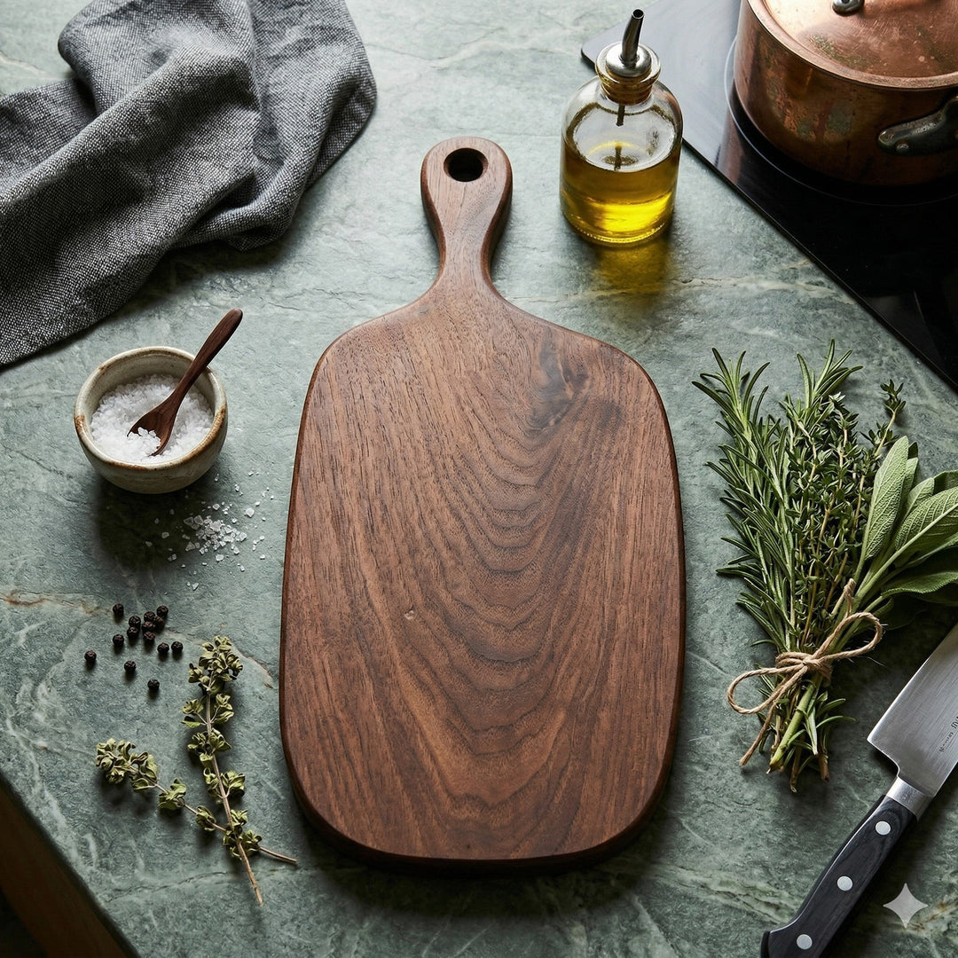 Chopping Board with Handle and Hanging Loop - Chopping Board - 39 x 20 x 2 cm - Oaksoho