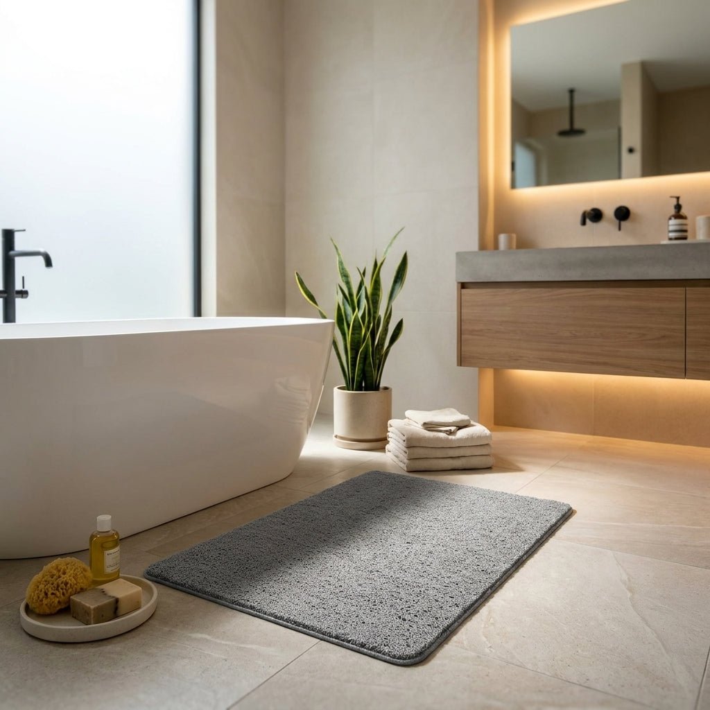Comfortable Non - Slip Shower Mat for Bathroom and Shower - Bath Mat - Grey - Oaksoho