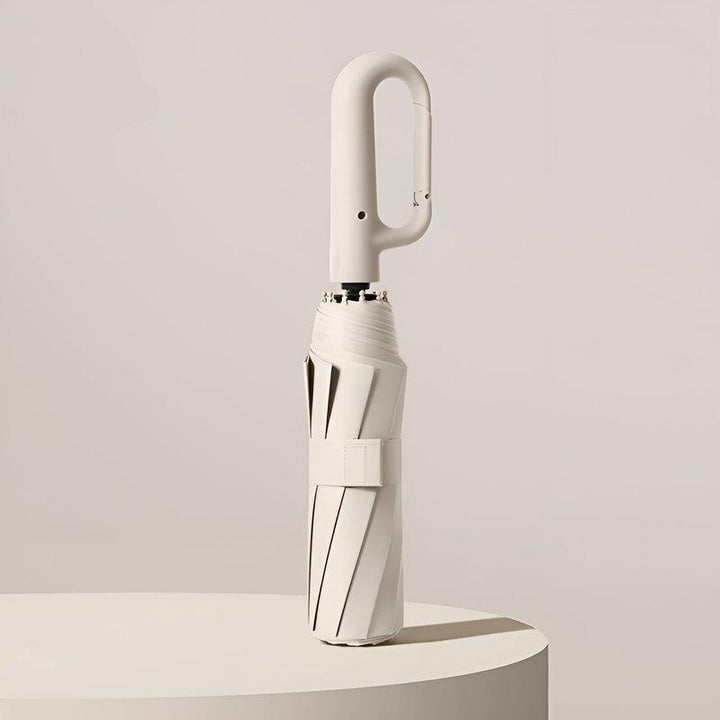 Compact Umbrella with Practical Ring Handle - Umbrella - Beige - Oaksoho