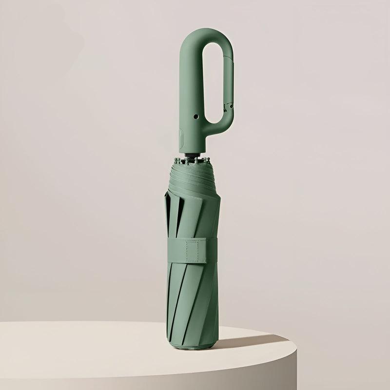 Compact Umbrella with Practical Ring Handle - Umbrella - Green - Oaksoho