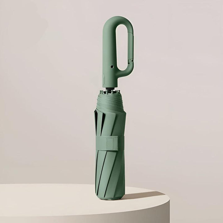 Compact Umbrella with Practical Ring Handle - Umbrella - Green - Oaksoho