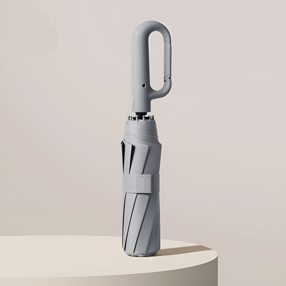 Compact Umbrella with Practical Ring Handle - Umbrella - Light Grey - Oaksoho