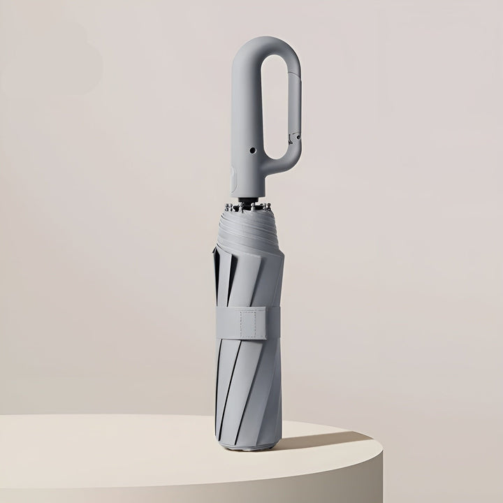 Compact Umbrella with Practical Ring Handle - Umbrella - Light Grey - Oaksoho