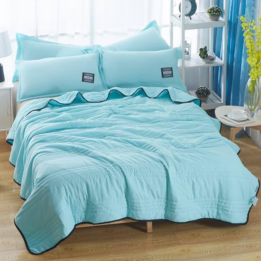 Cooling Blanket with Breathable Texture - Blanket - Light Blue - Oaksoho