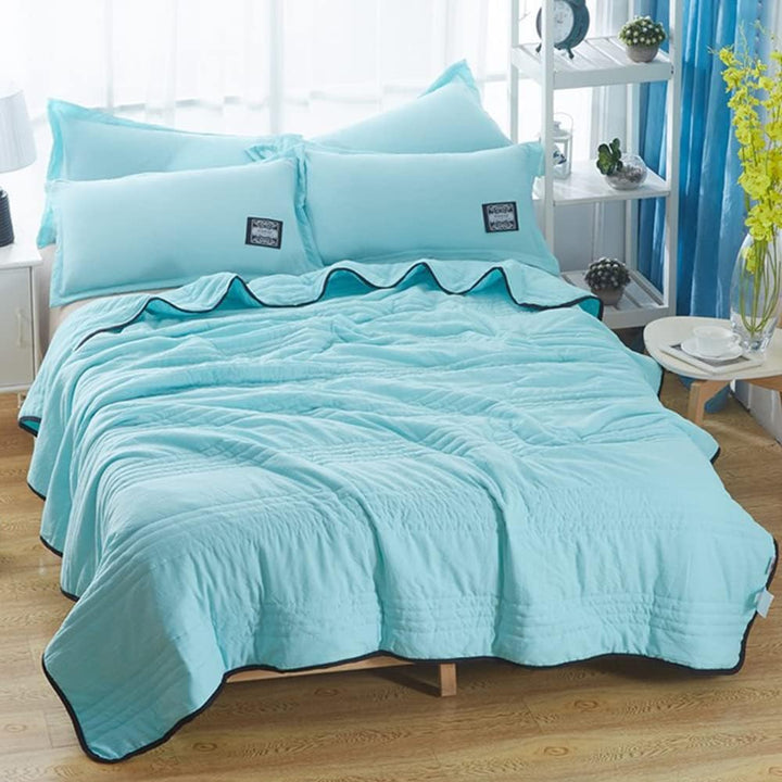 Cooling Blanket with Breathable Texture - Blanket - Light Blue - Oaksoho