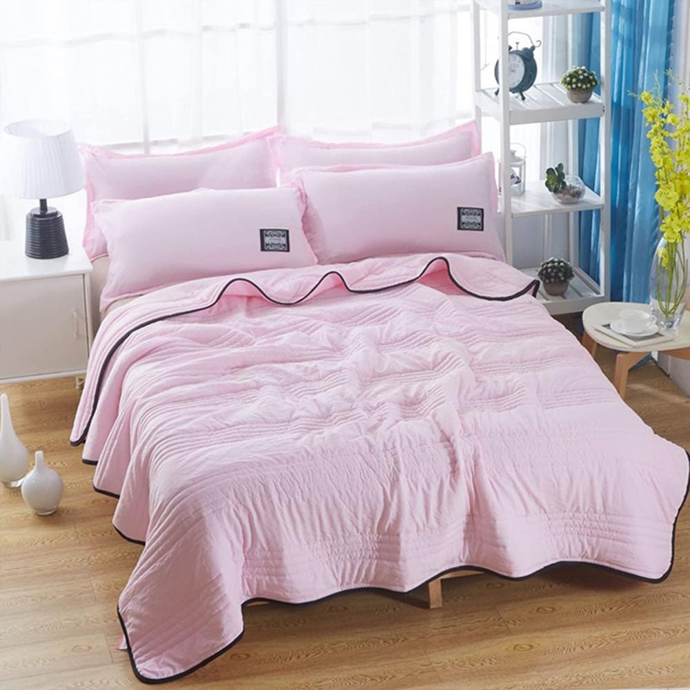 Cooling Blanket with Breathable Texture - Blanket - Light Pink - Oaksoho