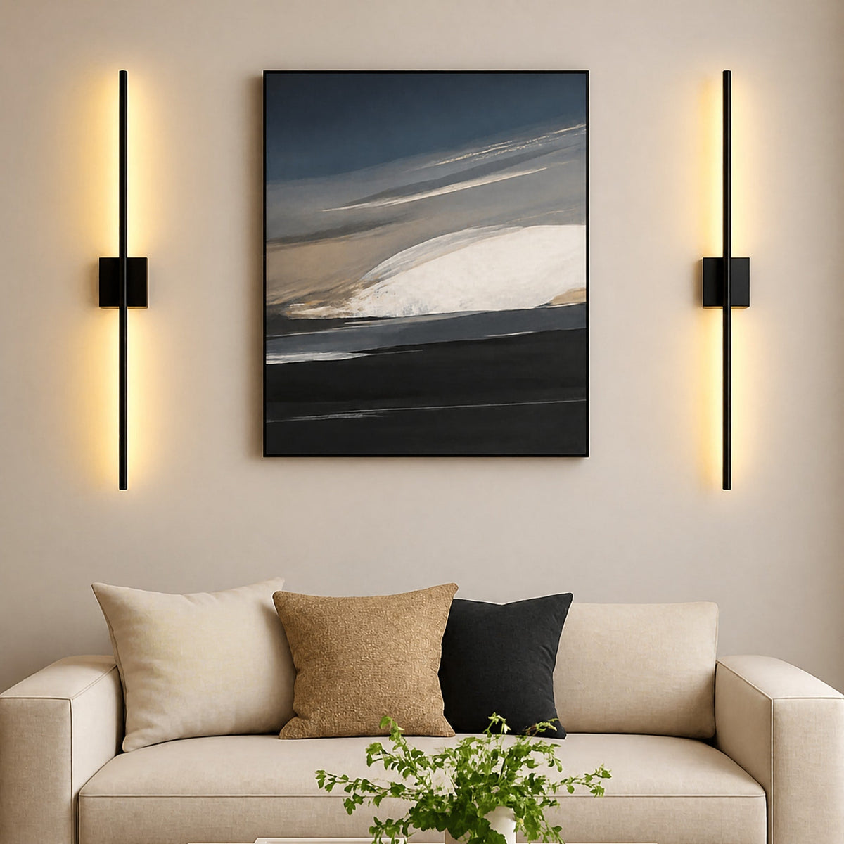 Cordless LED Wall Light Bar with Minimalist Linear Design - Wall Light Fixtures - Oaksoho