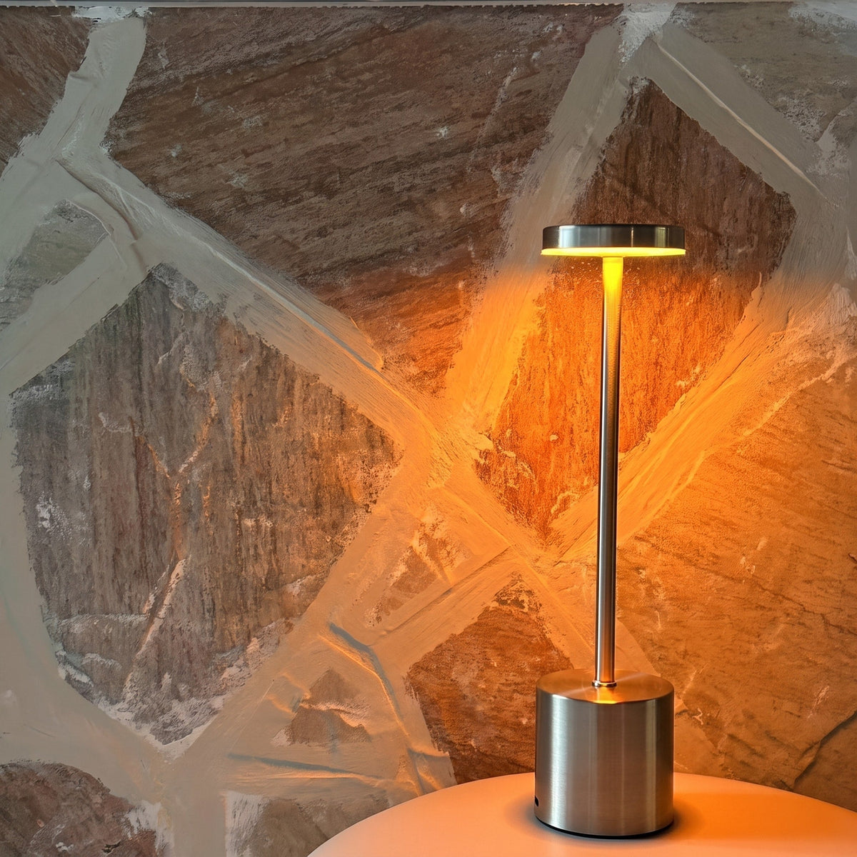 Cordless Rechargeable LED Table Lamp with Metal Base - Table Lamps - Gold - Oaksoho
