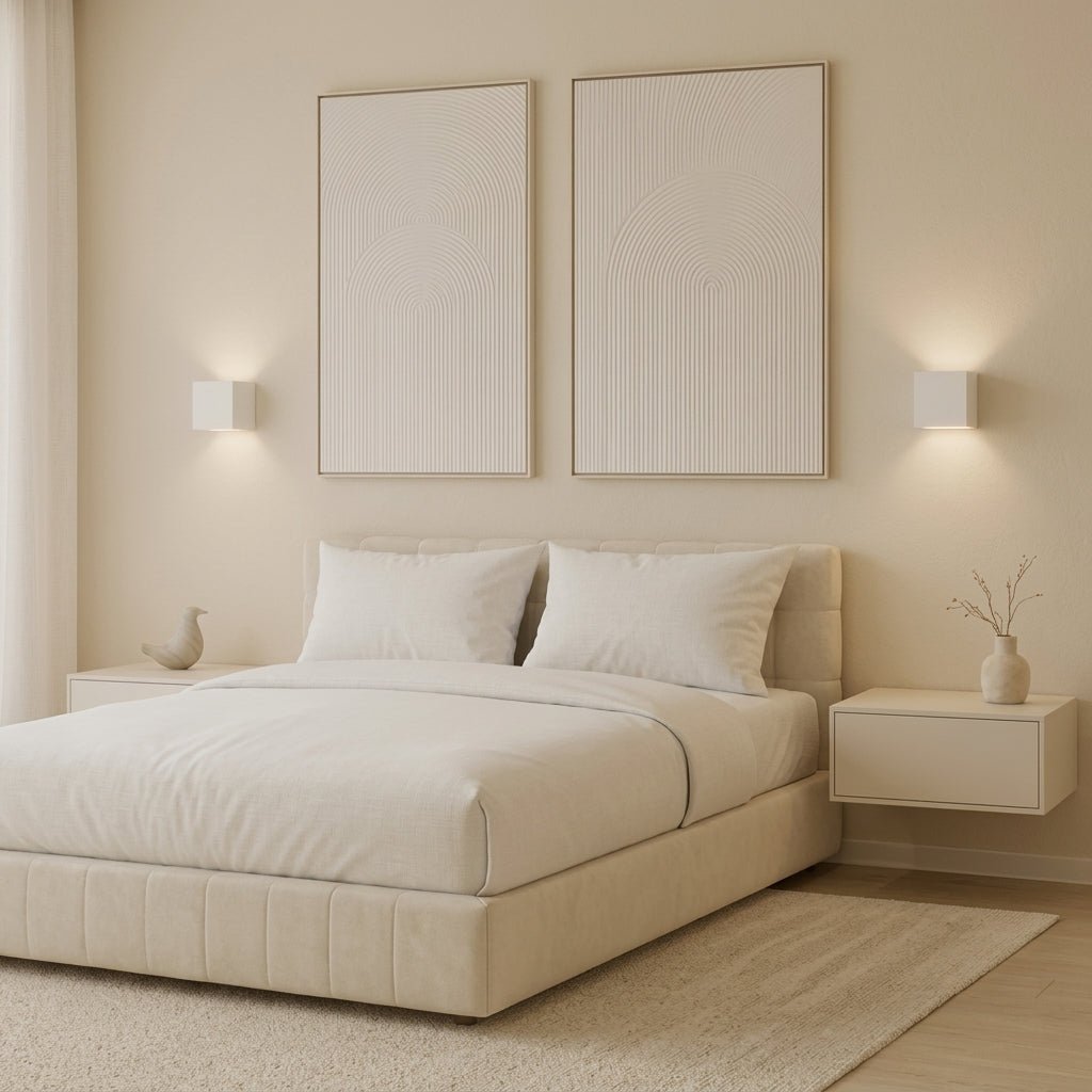 Cube Wall Light with Up and Down Beam Design - Wall Light Fixtures - White - Oaksoho