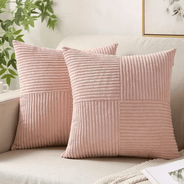 Cushion Cover with Textured Pattern - Pillowcase - Pink - Oaksoho