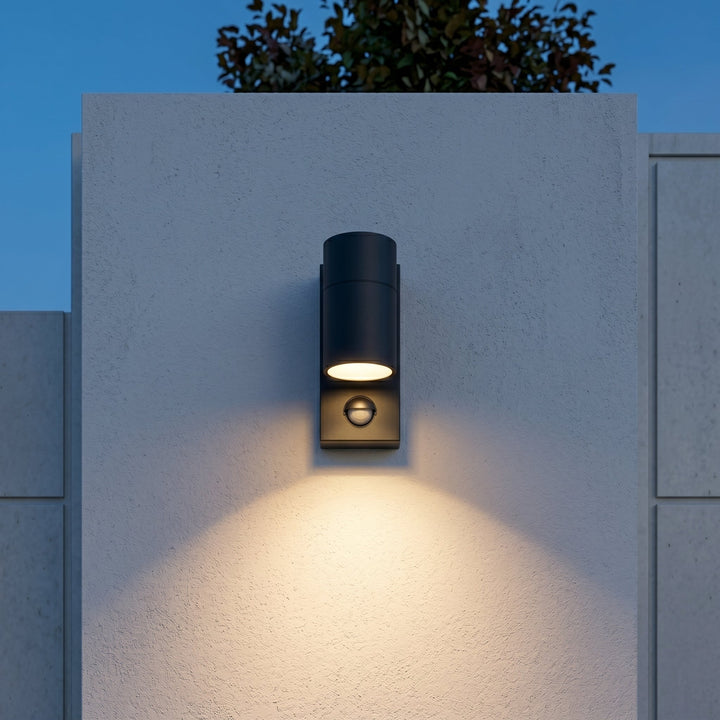 Cylindrical Outdoor Wall Light with Motion Sensor - Wall Light - Oaksoho