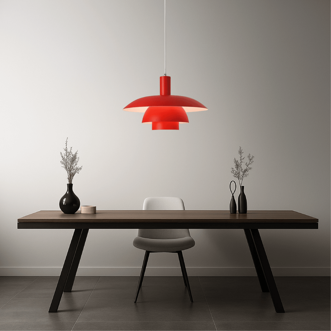 Danish Style LED Pendant Light Modern Design - Deckenleuchte - Red - Oaksoho