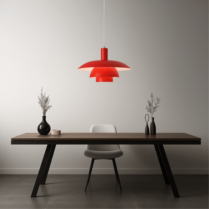 Danish Style LED Pendant Light Modern Design - Deckenleuchte - Red - Oaksoho