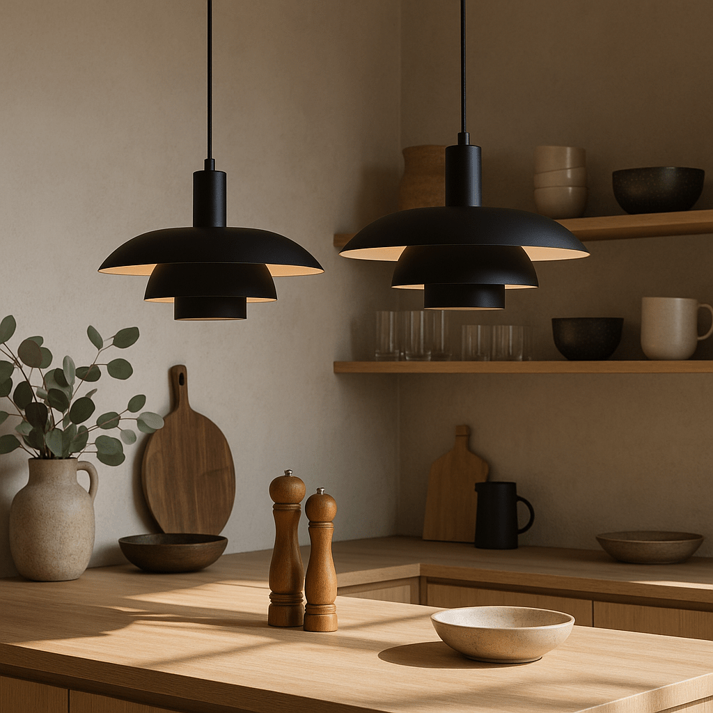 Danish Style LED Pendant Light Modern Design - Deckenleuchte - Black - Oaksoho