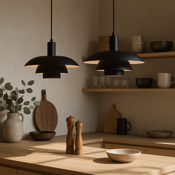 Danish Style LED Pendant Light Modern Design - Deckenleuchte - Black - Oaksoho