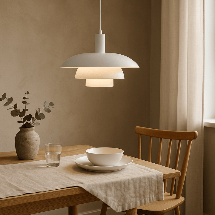 Danish Style LED Pendant Light Modern Design - Deckenleuchte - White - Oaksoho