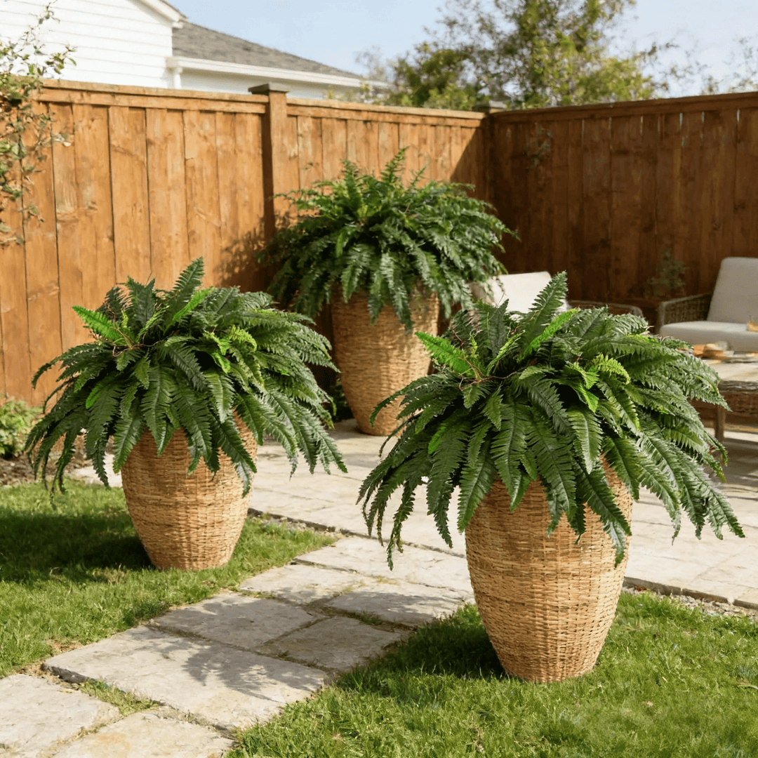 Decorative Artificial Fern with Natural Look - Artificial Plants - 73 cm - 18 Leaves - Oaksoho