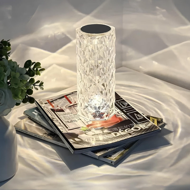 Decorative Crystal Rose Diamond LED Table Lamp - Table Lamp - Oaksoho