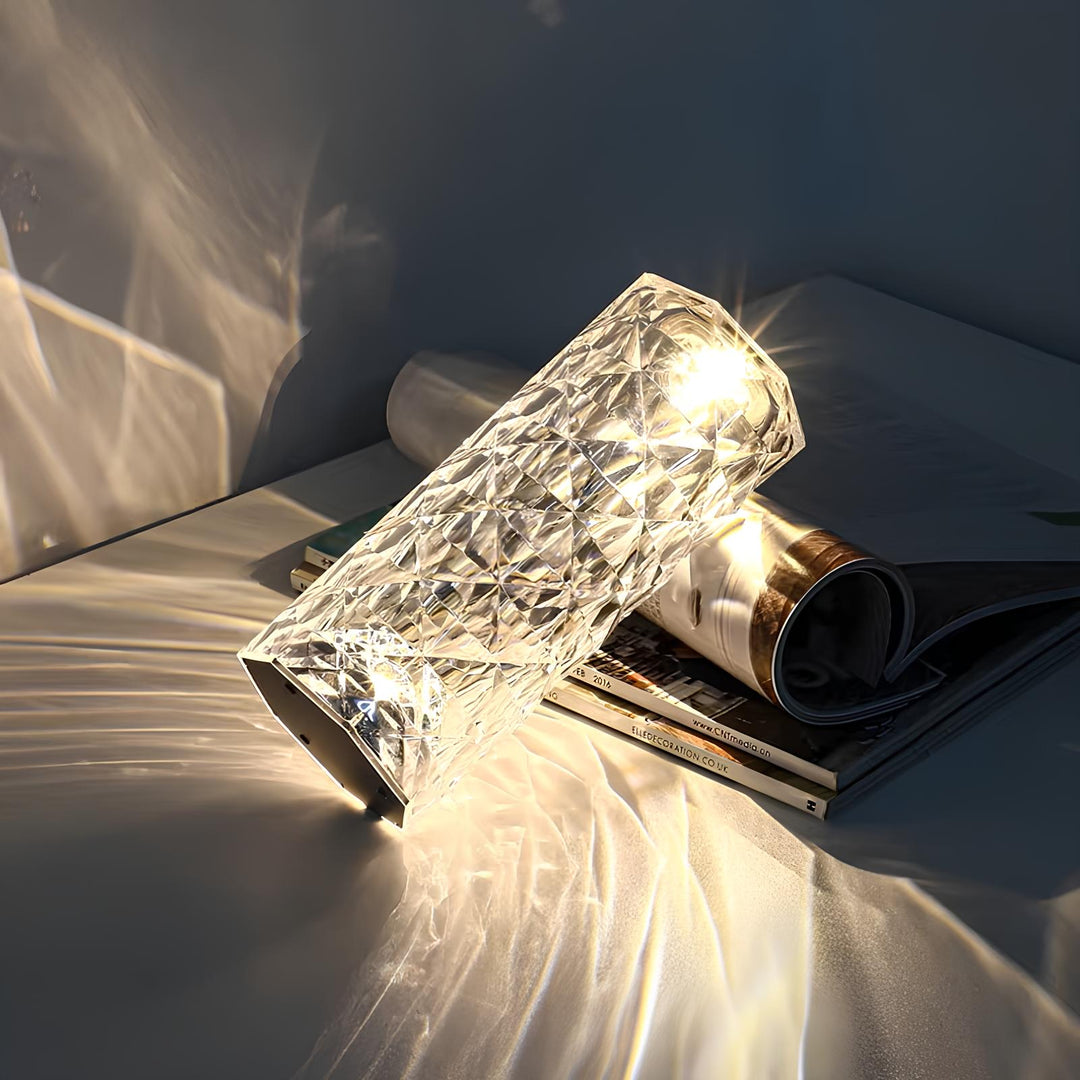 Decorative Crystal Rose Diamond LED Table Lamp - Table Lamp - Oaksoho