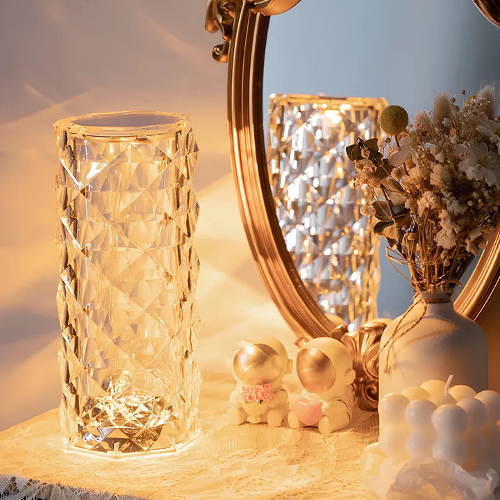 Decorative Crystal Rose Diamond LED Table Lamp - Table Lamp - Oaksoho
