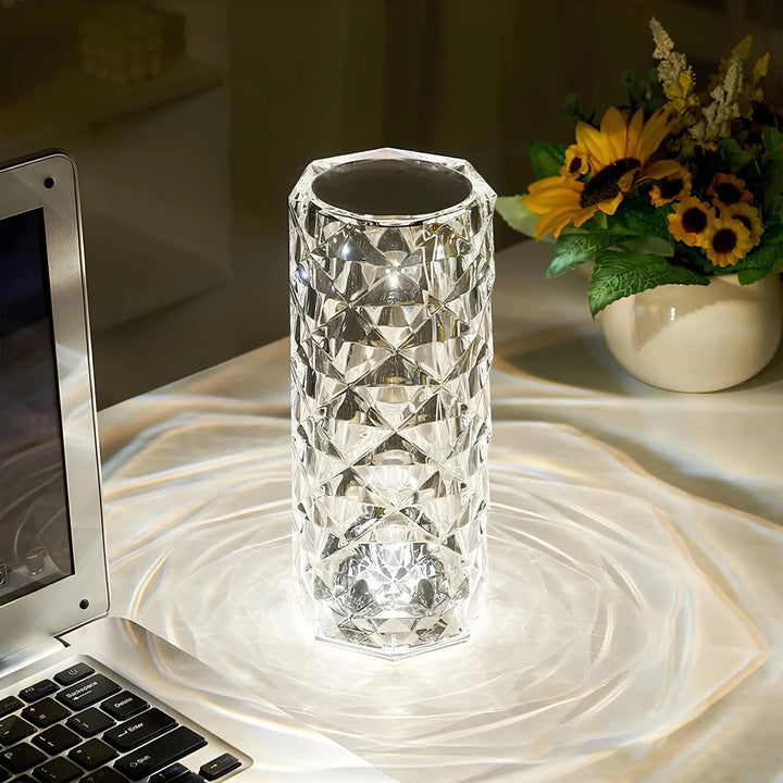 Decorative Crystal Rose Diamond LED Table Lamp - Table Lamp - Oaksoho