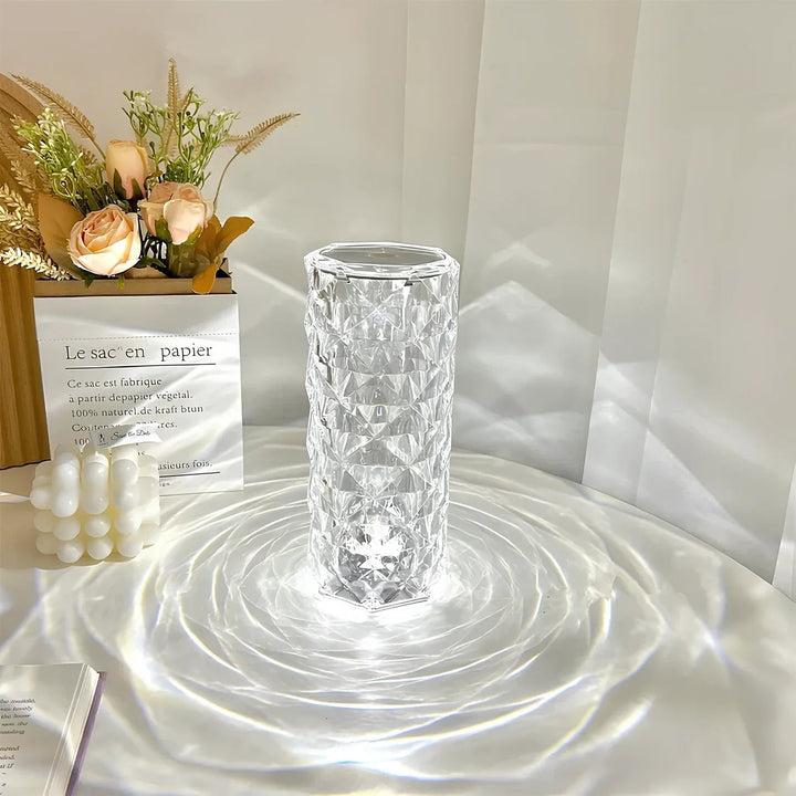 Decorative Crystal Rose Diamond LED Table Lamp - Table Lamp - Oaksoho