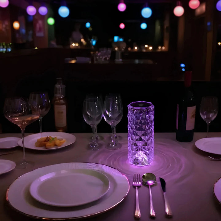 Decorative Crystal Rose Diamond LED Table Lamp - Table Lamp - Oaksoho