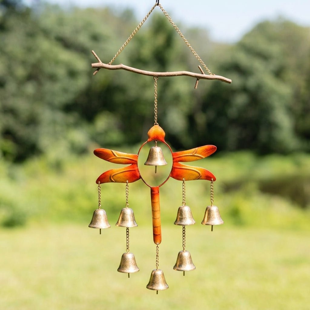 Decorative Dragonfly Wind Chime with Bells - Wind Chime - Oaksoho