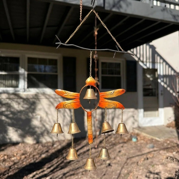 Decorative Dragonfly Wind Chime with Bells - Wind Chime - Oaksoho