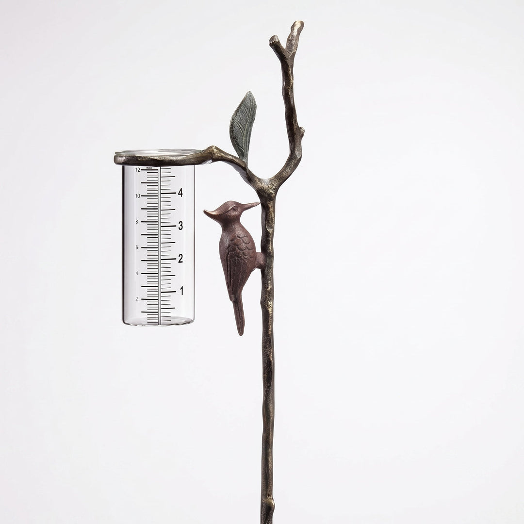 Decorative Garden Woodpecker Rain Gauge Stake - Rain Gage - Oaksoho
