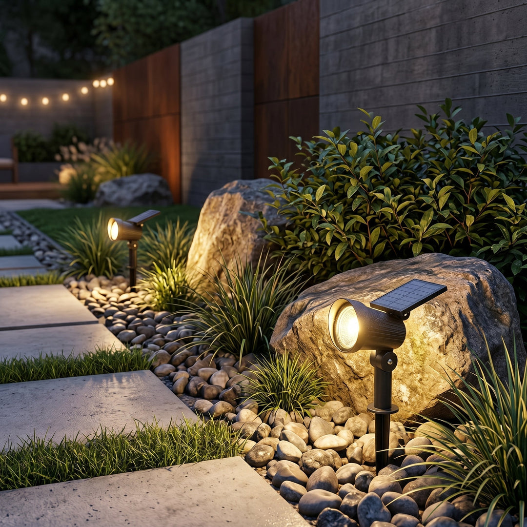 Decorative Solar Garden Light with Colourful Light Effect - Garden Light - Warm Light - Oaksoho