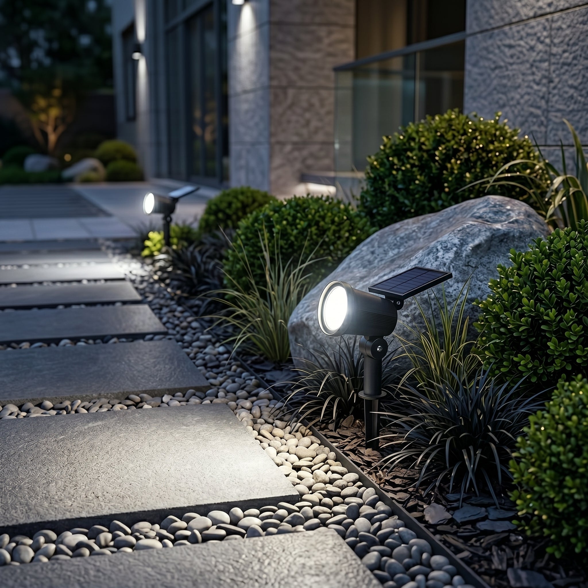 Decorative Solar Garden Light with Colourful Light Effect - Garden Light - White Light - Oaksoho