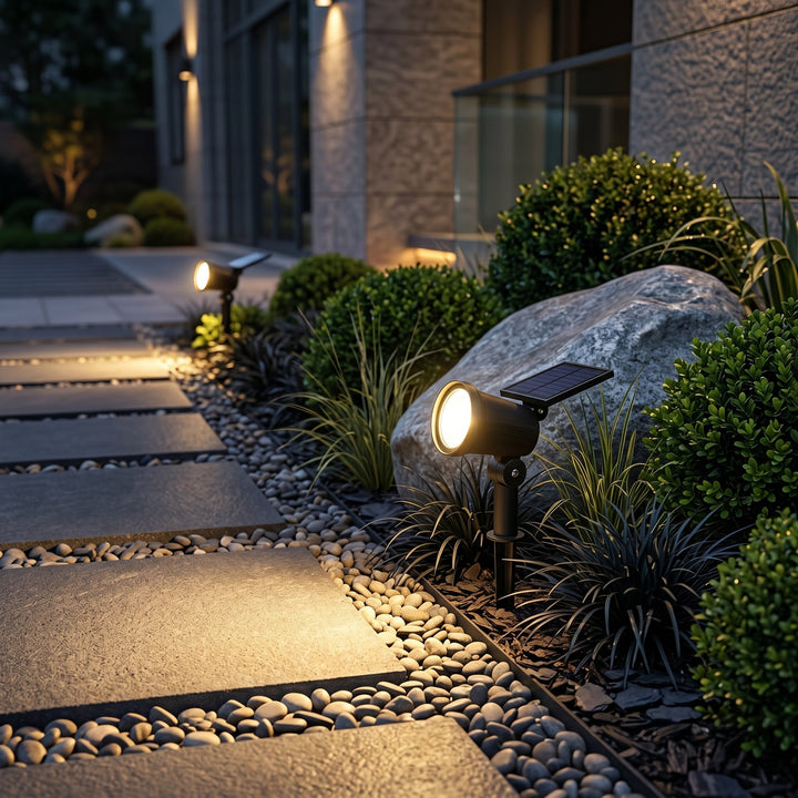 Decorative Solar Garden Light with Colourful Light Effect - Garden Light - Warm Light - Oaksoho