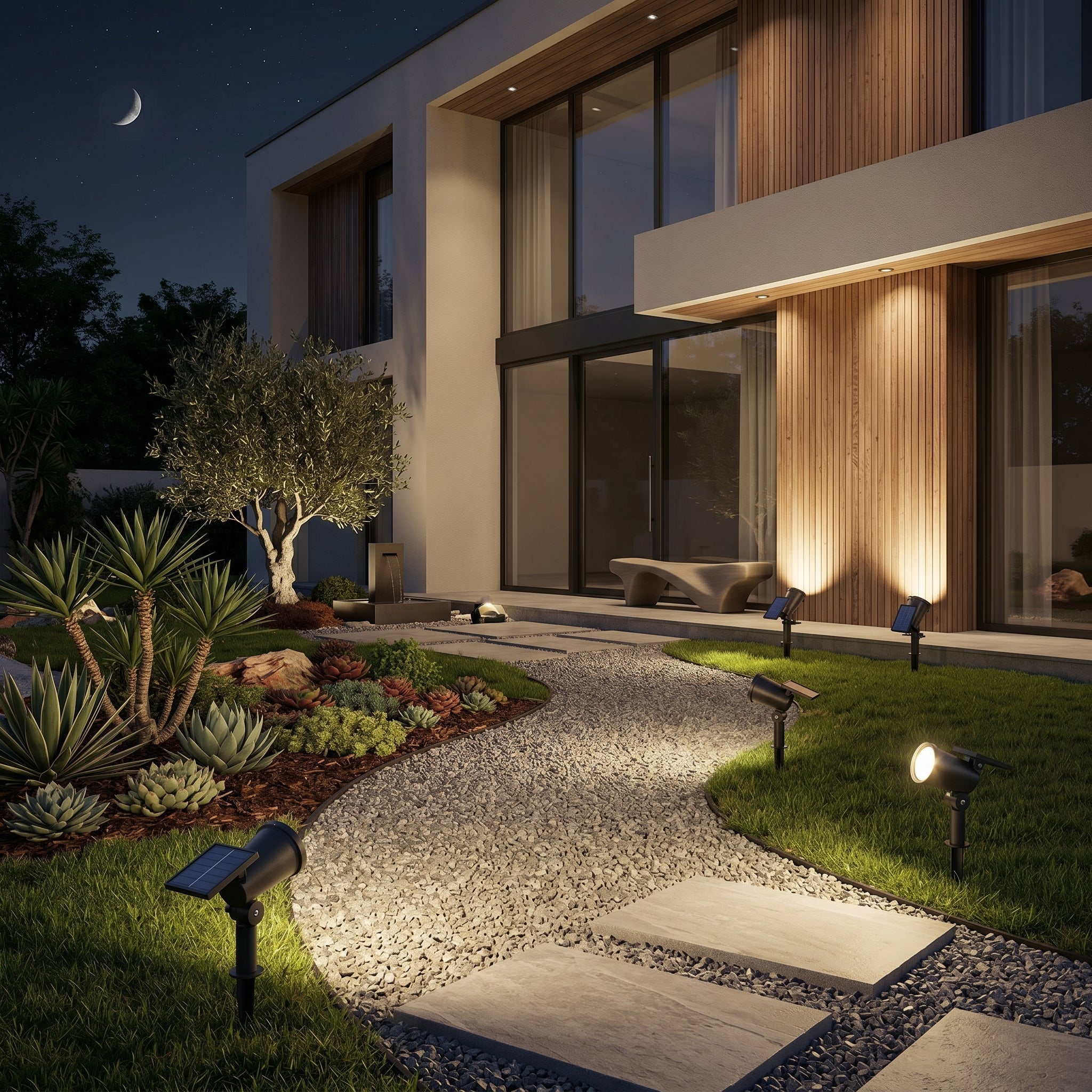 Decorative Solar Garden Light with Colourful Light Effect - Garden Light - Warm Light - Oaksoho