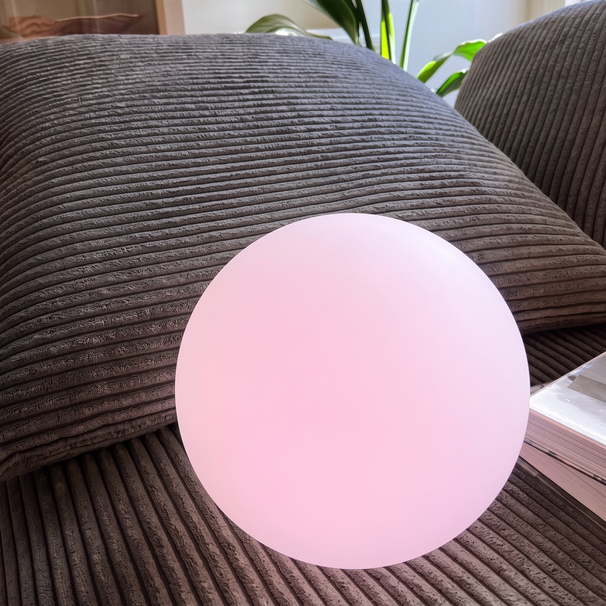 Dimmable Spherical LED Light with RGB Colour Modes - Table Lamps - 12 cm (Diameter) - Oaksoho