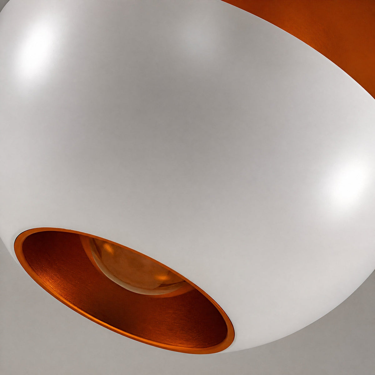 Dome Pendant Light with Trumpet Flower Shade Design - Pendant Light Fixtures - White - Oaksoho