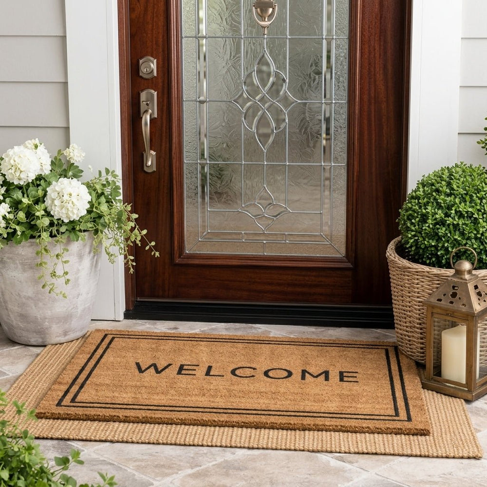 Door Mat with Welcome Inscription - Doormats - Oaksoho